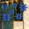 Reusable Paper Snowflakes for Ceilings 6Pcs Christmas Snowflake Hanging Decorations, 3D Iridescent Ornaments, Decorative Winter