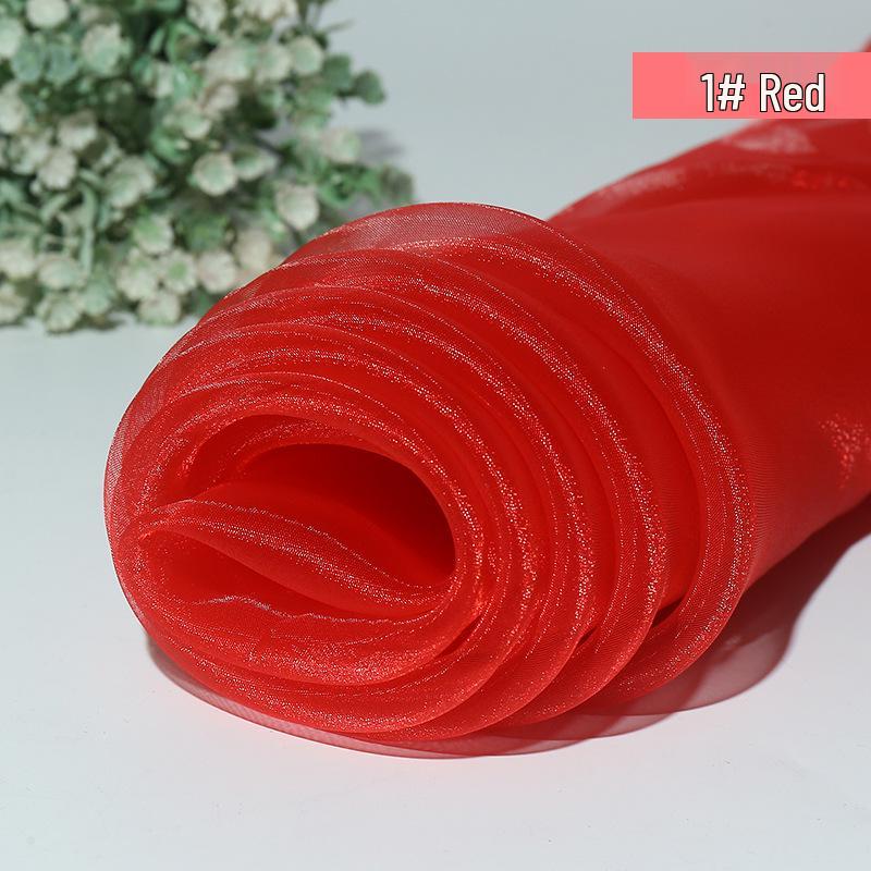 Slightly Stiff Sparkling Organza Gauze Fabric for Wedding & Evening Gowns