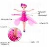 Muñeca Hada Voladora Rosa Controlada por Radio USB Luces LED Mágica