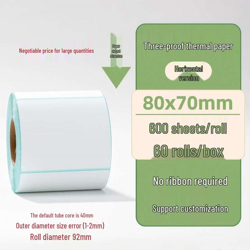 Samoprzylepne etykiety termiczne na kody kreskowe 100×150 mm - Trwałe i wodoodporne do logistyki