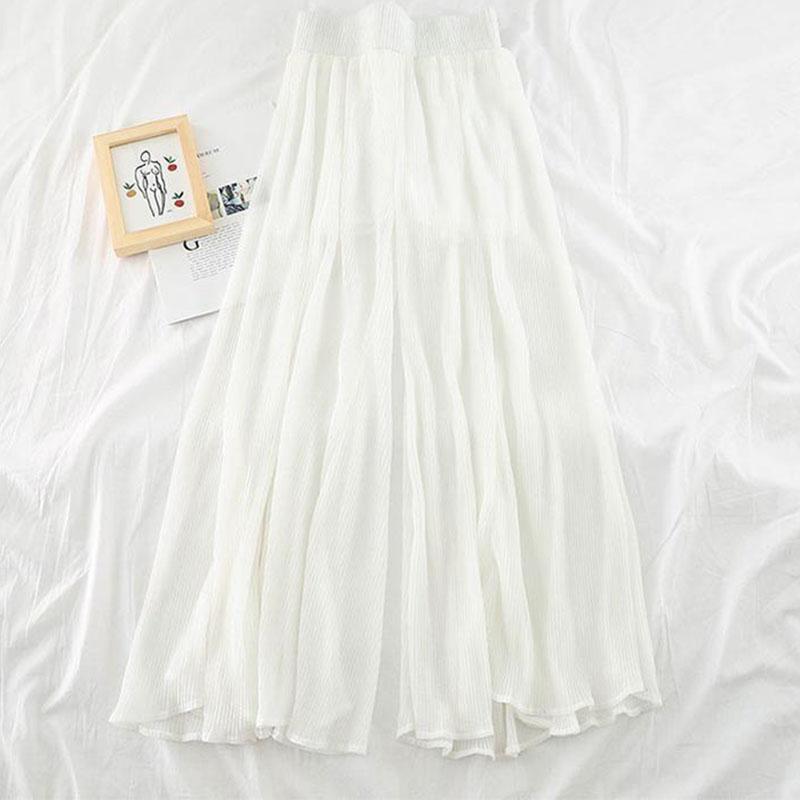 Damen-Sommerhose mit weitem Bein, gerüschte Fischschwanz-Schlaghose, Stretch-Taille, plissierte Hose im westlichen Stil