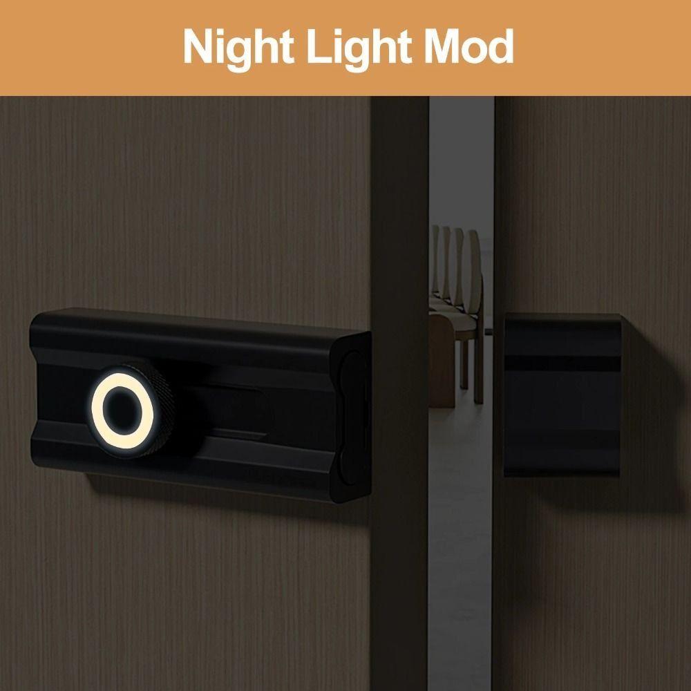 No Punching Sliding Door Bolt Anti-theft Door Catch Durable Luminous Door Buckle Wine Cabinet