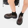 Small leather shoes women's 2025 spring and autumn new versatile single shoes British style platform shoes lace-up shallow mouth big head shoes wome
