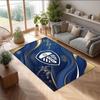 Leeds United Football Print Crystal Velvet Rug, Comfortable Water Absorbent Non Slip Indoor Floor Carpet