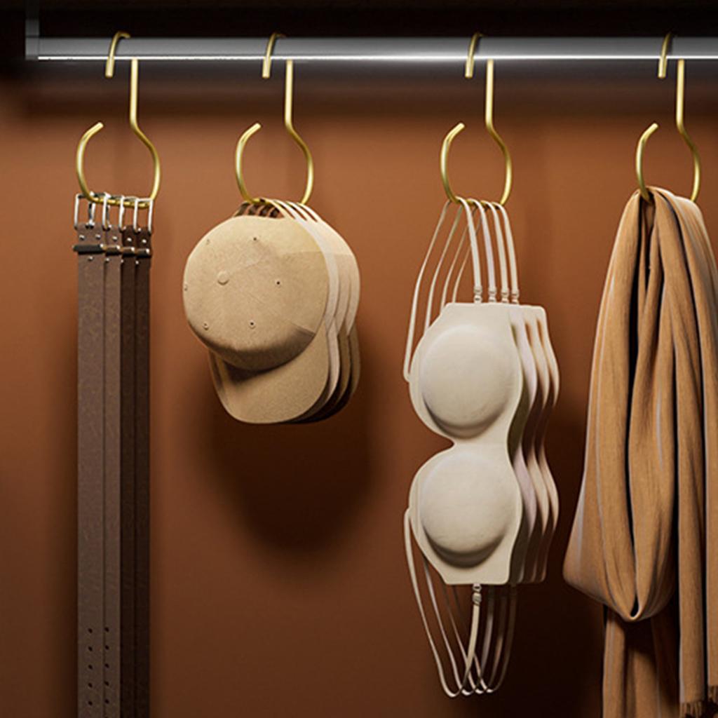 1 Stück Luxus Metall Hut Organizer Hutständer Offener Haken Platzsparendes Design für Kleiderschrank Kleiderbügel für Zuhause Schlafsaal Hutorganisation C