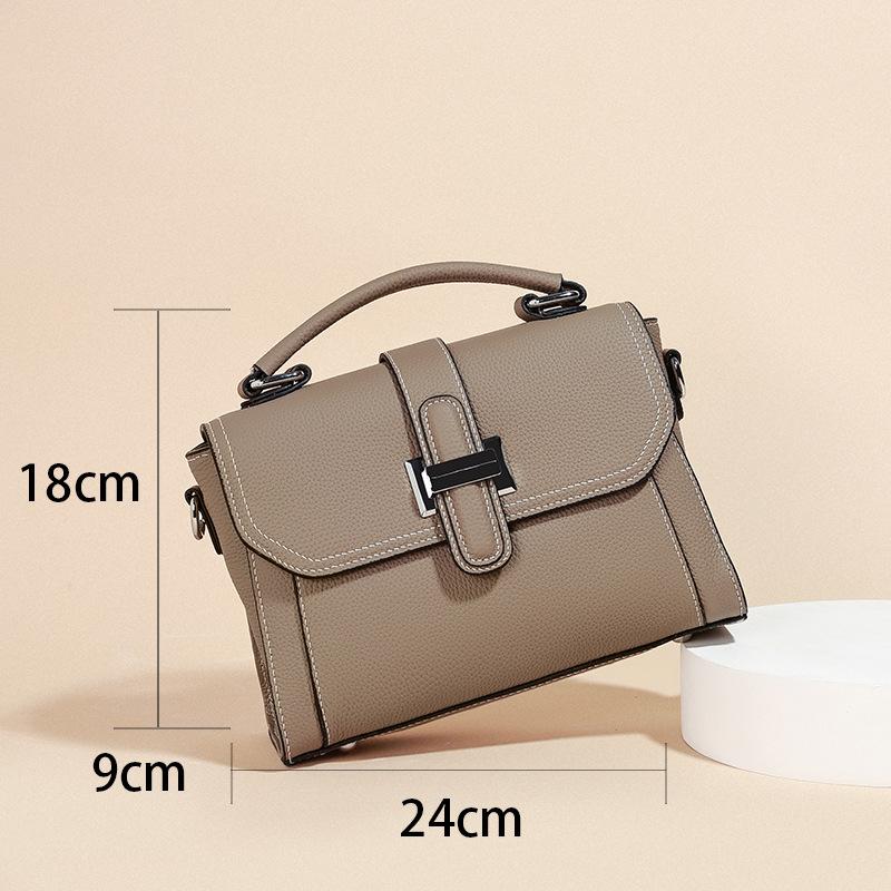 Genuine Leather Women's Crossbody Bag New Top Layer Cowhide Versatile Commuter Retro Shoulder Bag Fashionable Simple Trend
