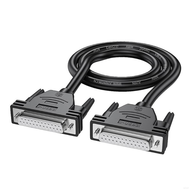 95AF DB25 Extension Cable 25Pin Male/Female Connectors Wire Line 26AWG Stable Data Transfer for Printers Aviation