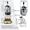 58mm Luftfilter & Vergaser Ansaugset für 47cc/49cc 2-Takt Pocket Bike ATV Motor