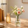 Langlebige Glasstil-Vase Dekorative Blumenvase, Transparenter Halter für Zuhause Klare Knospen-Dekoration, Moderner Verdickter Blumenbehälter Frisch und Getrocknet