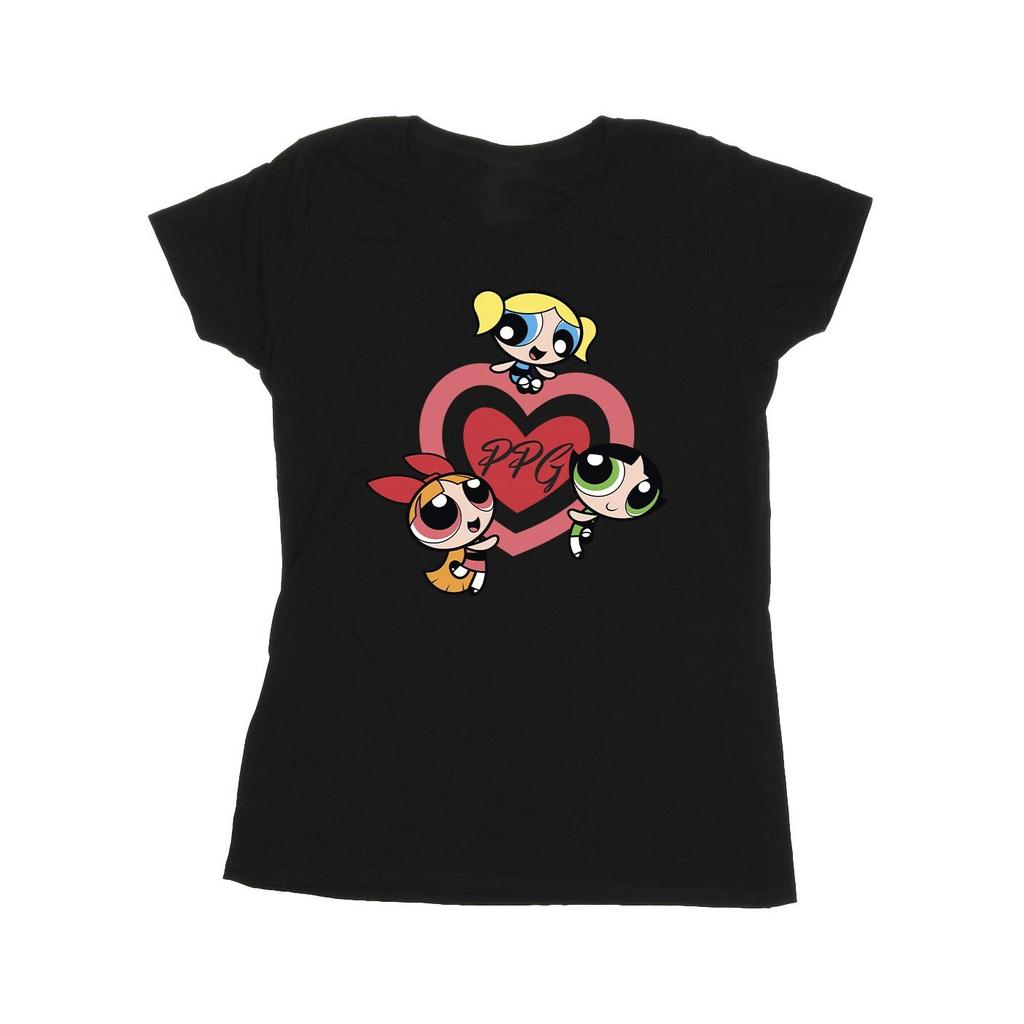The Powerpuff Girls Womens/Ladies Double Heart Cotton T-Shirt