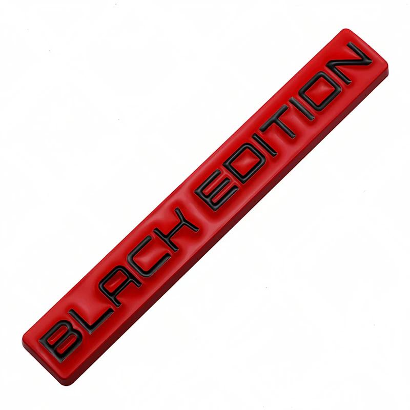 Car Styling 3D Black Edition Decorative Metal Adhesive Logo Rear Trunk Badge Fender Sticker Body Emblem Decal Car Accessory