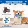 Resistant Interactive Dog Toys - Squeak & Rope Toy for Large Dogs & Aggressive Chewers, Puppy Teething Pet Elephant Plush Toy