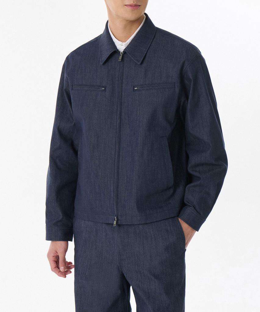Musinsa Standard Slub Denim-Like Work Jacket [Medium Indigo]