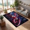 Tappeto in Flanella Stampato AC Milan Antiscivolo Morbido Poliestere Tappeto per Pavimento Tappetino Decorativo da Interno per Camera da Letto Soggiorno Divano Sala Giochi Decorazione Casa