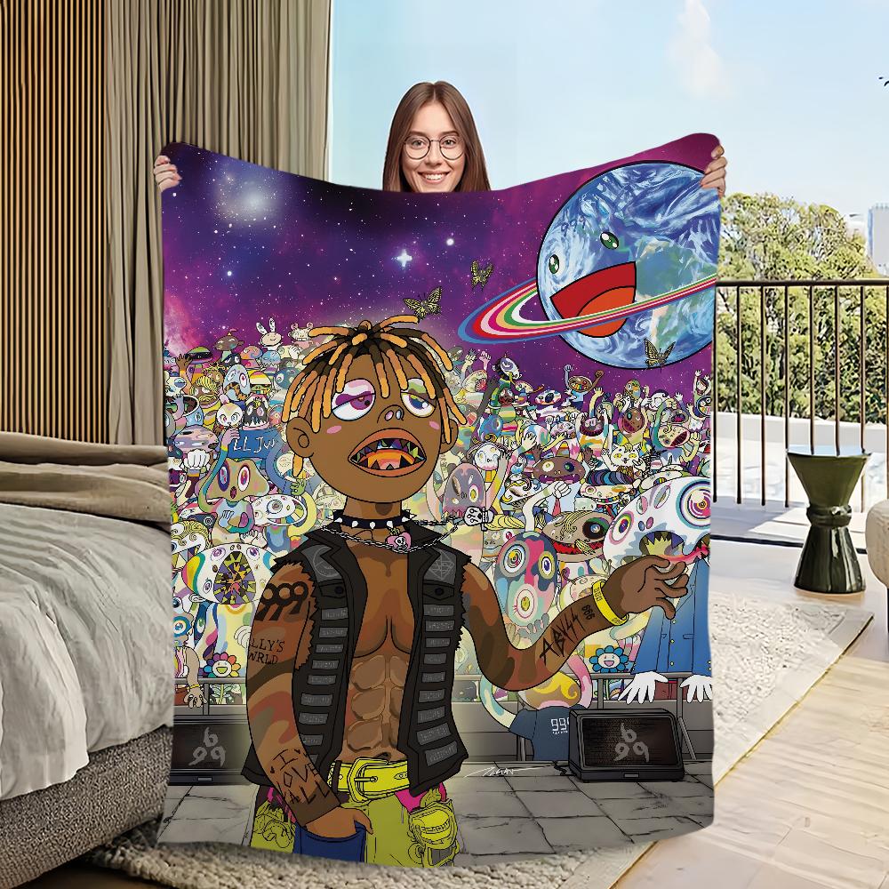 Rapper Hip Hop J-Juice W-WRLD Decke Decke für Couch Sofa Reise Zuhause Wandern Picknick Bett Bettwäsche Flanelldecke Geburtstagsgeschenk