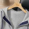 Women's Double-Zip Hooded Sweatshirt Jacket