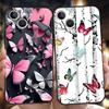 Handyhülle Cover für iPhone 17 16 15 14 13 12 Pro Max 11 Pro Max 17 AIR Plus Stoßfest Weiche TPU Hülle Schmetterlingsdesign Fundas