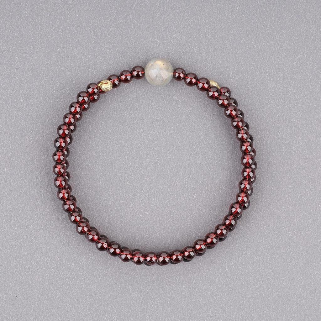 January Good Luck Power Stone Bracelet Bangle for Women [Koai] Garnet, Birthstone, Labradorite, Success, Amulet,
