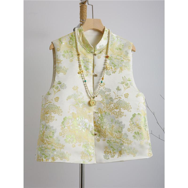 

Жилет новый жаккардовый средний жилет женский ежегодный модный M [Recommended below 50kg]