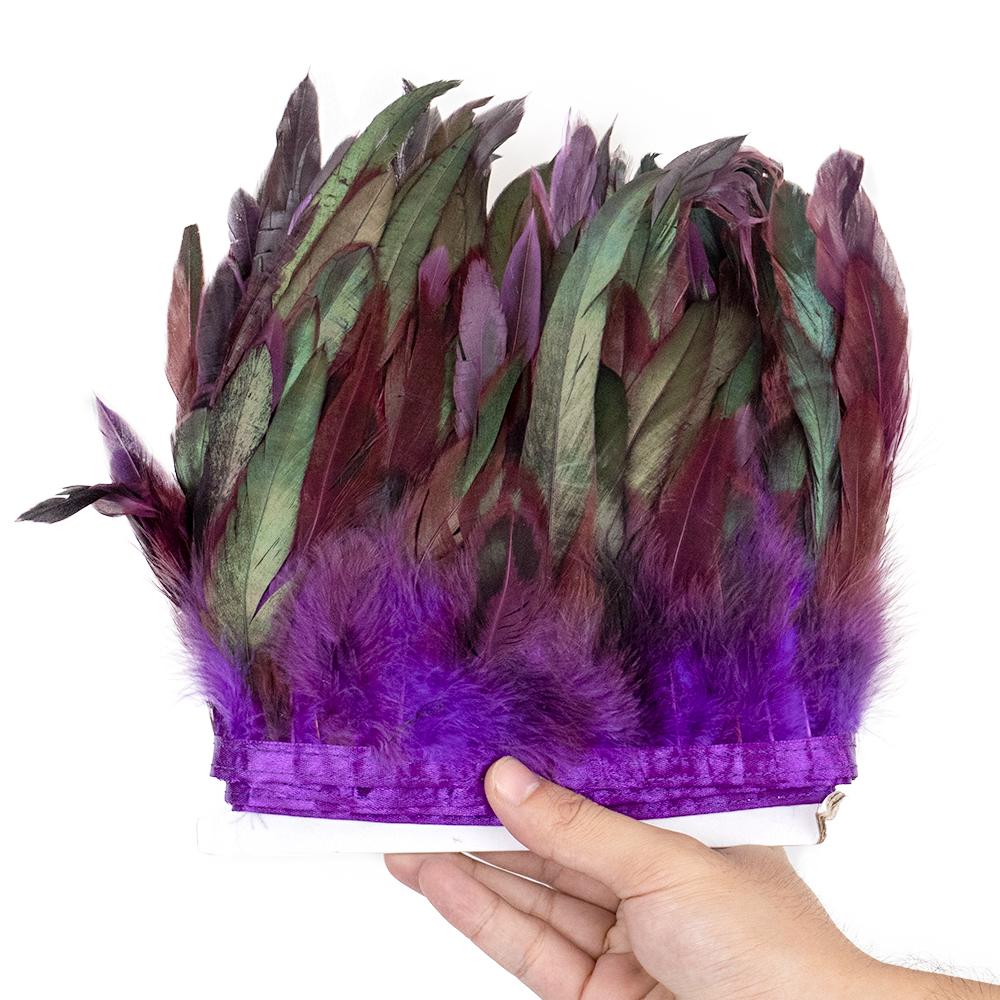 1M 2M 5M 10Meter Natural Rooster Feathers trim fringe 15-20cm Ribbon plumes For Craft ribbon fringe for skirt Party clothing