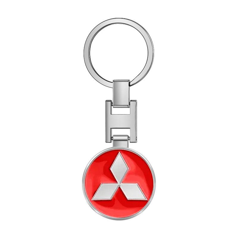 Car Keychain Car Emblem Gift With Key Ring Auto Accessories For Mitsubishi ASX Lancer Pajero Outlander L200 EVO Lancer EX
