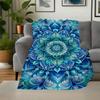 "Blue Lotus Mandala Wall Art: Spiritual Decor for Your Space"Blanket Flannel Throw Blanket for Sofa, Bed, Travel, Camping, Office