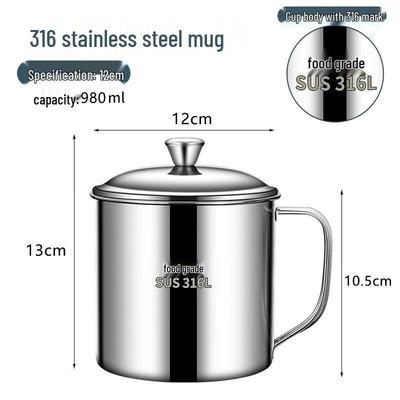 HANDUNYOU Food Grade 316 Stainless Steel Drop-Proof Children's Cup
