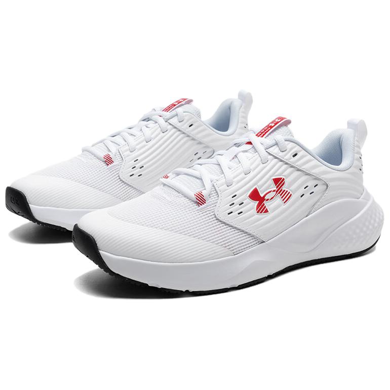 Under Armour Nabité Commit 4 Bílo-červené Pánské Tenisky Vzdálená-šedá 3026017-103