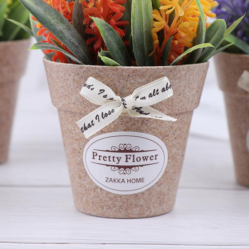 Artificial Plant Decorative Flowers Fake Flowers Mini Potted Bonsai Green Plant