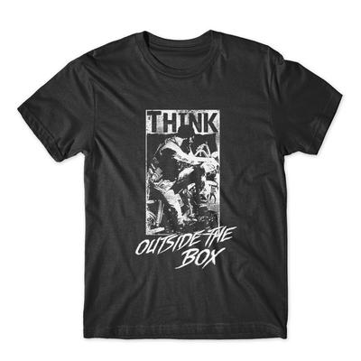 Think Outside The Box T-Shirt. 100% Cotton Premium Tee NEW