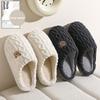 Home Cotton Slippers for Women, Winter Couple, Cartoon Teddy Bear, Cute Indoor Home, Plush Warm Fur Slippers for Men