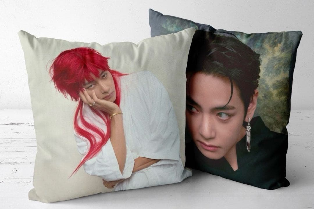 БУ Наволочка для подушки BTS GQ Тэхён V Тэ 6100₽