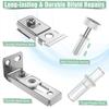 2Pcs Bifold Door Hardware Repair Kit Include Top & Bottom Bracket Sliding Barn Door Hardware Kit with Pivots Door Repair Parts