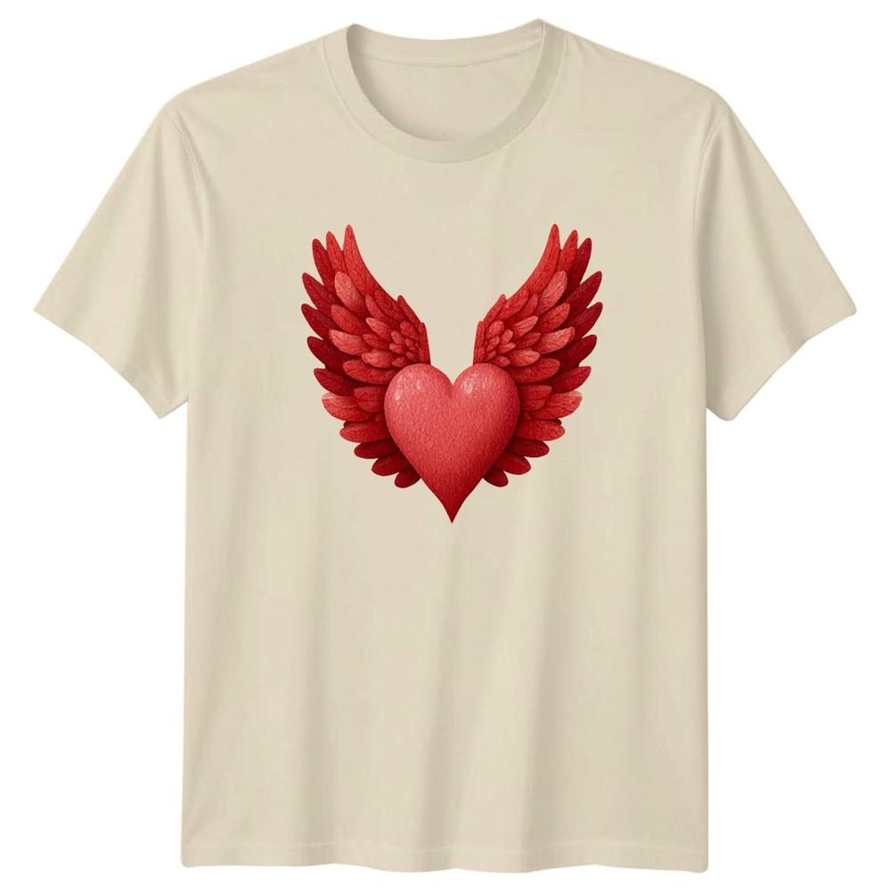 Winged Heart Valentines Day Unisexs TShirt Unisexs Tee Graphic Unisex Top