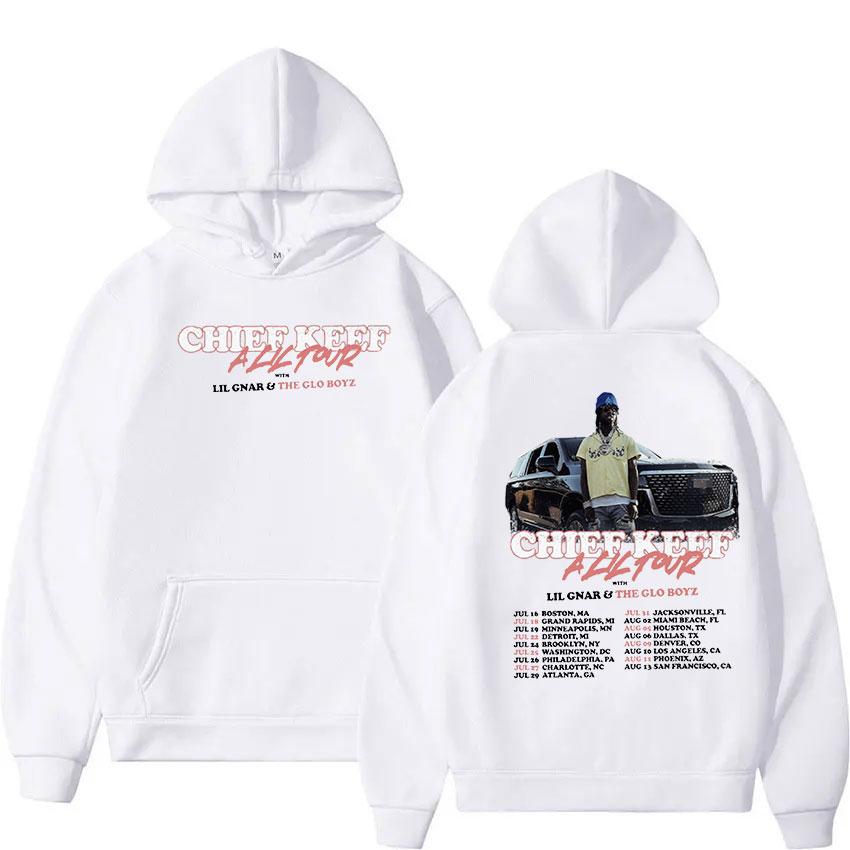Rapper Chief Keef A Lil 2024 Music Tour Print Hoodie Men's Retro Fashion Pullover Sweatshirt Hip Hop Clothing Oversized Hoodies