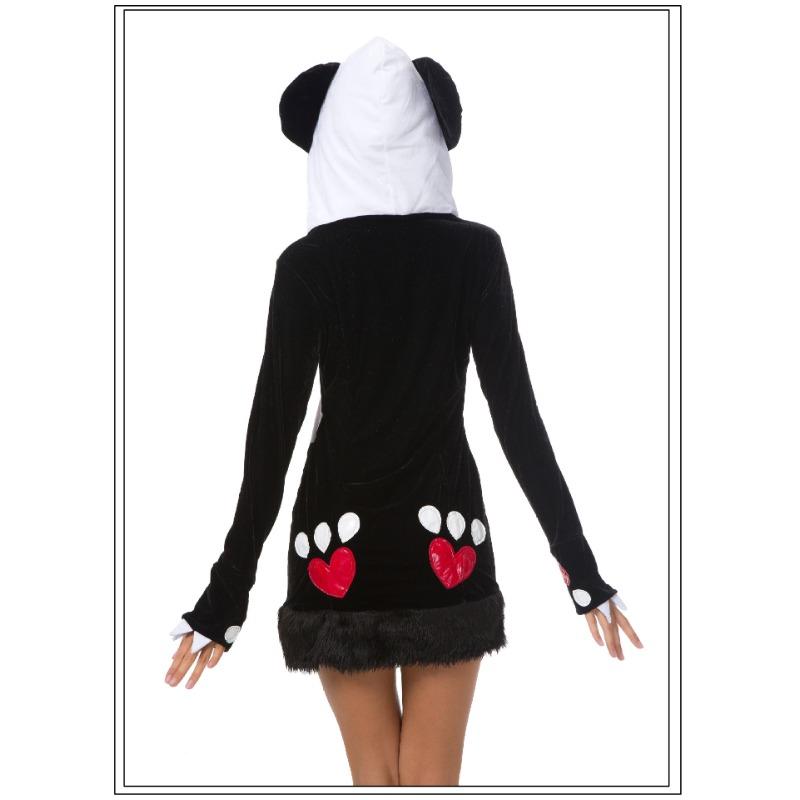 Black and White Cosplay Women's Animal Hair Costume, Catgirl Costume, Halloween Show