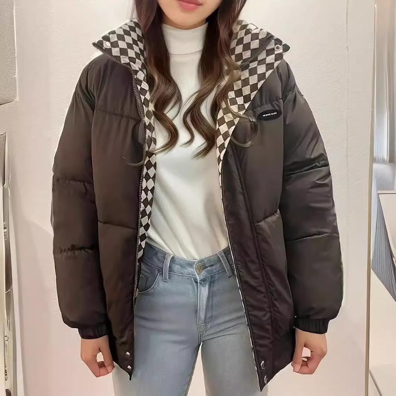 Winter Women Thicken Warm Parka Stand Collar Zipper Female Outerwear Loose Padded Coats Lady Solid Color Down Cotton Jackets