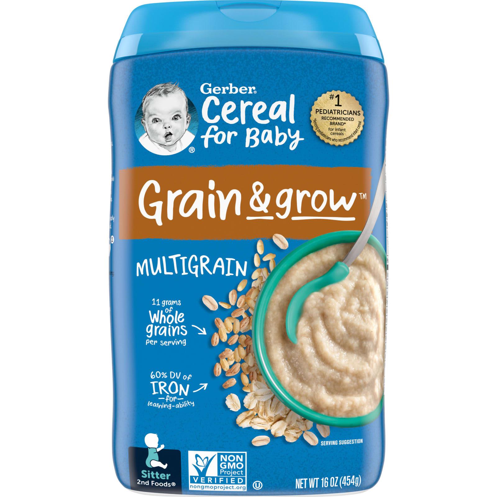 

Gerber, Cereal for Baby, Grain & Grow, 2nd Foods, Multigrain, 16 oz (454 g)