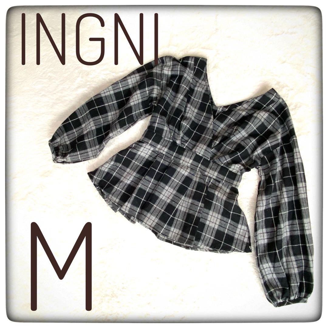 

[USED] Ing two-way long sleeve peplum tops