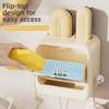 3 in 1 Clothing and Shoe Brush Set Space Saving Flip Laundry Brush Plastic Wall Mounted Bathroom Storage Box Bathroom Organizer