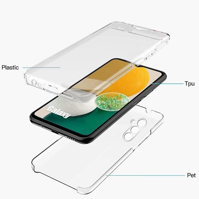 Skal för Samsung A04s - 360 Stötsäkert Heltäckande Transparent Skal