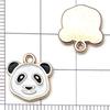 30 Mixed Black & White Enamel Panda Charms for DIY Jewelry