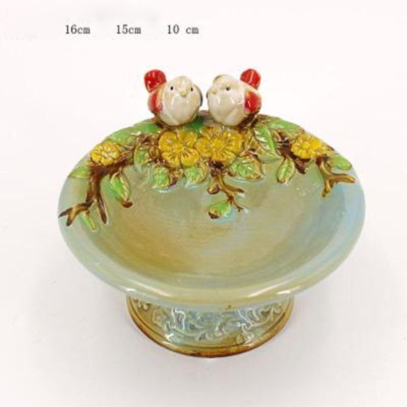 Creative Ceramic Soap Box For Bathroom Home Use Draining European Style Bathroom Soap Dishes Foyer Key Storage Ornament ZE660