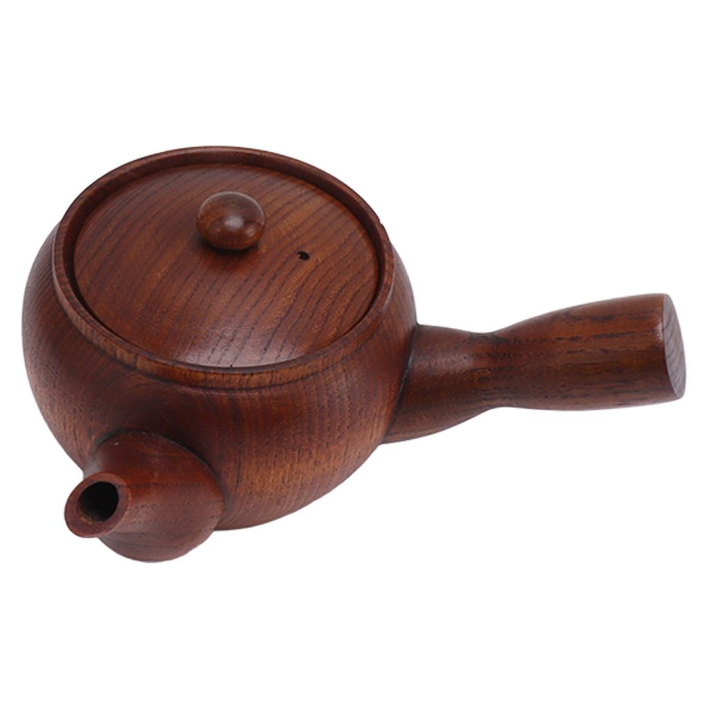 Wooden Tea Pot Traditional Style Durable Tea Kettle Exquisite Whistle Tea Kettle for Home Restaurant Office