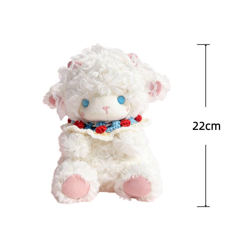 

Lace Hairband White Sheep Plush Toys 22cm Sheep Stuffed Doll Accompany Sleep Toy Home Decor Toys Kids Toys Birthday Gifts