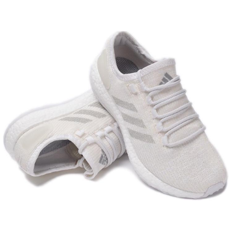 Adidas Pure Boost Clima Comfortable Versatile Non-Slip Durable Low-Top Running Shoes Unisex Running Shoes Gray White S82098