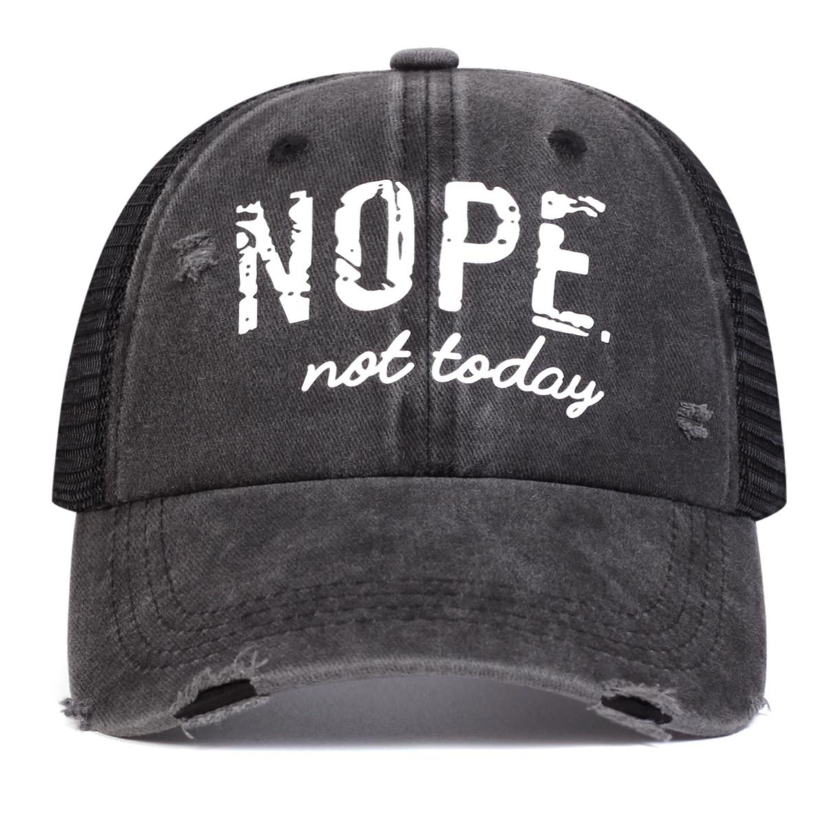 

Унисекс NOPE Letter Print Wash бейсболки с сеткой хип-хоп кепки весна-лето для отдыха на открытом воздухе регулируемые повседневные шляпы солнцезащитная шляпа темно серый