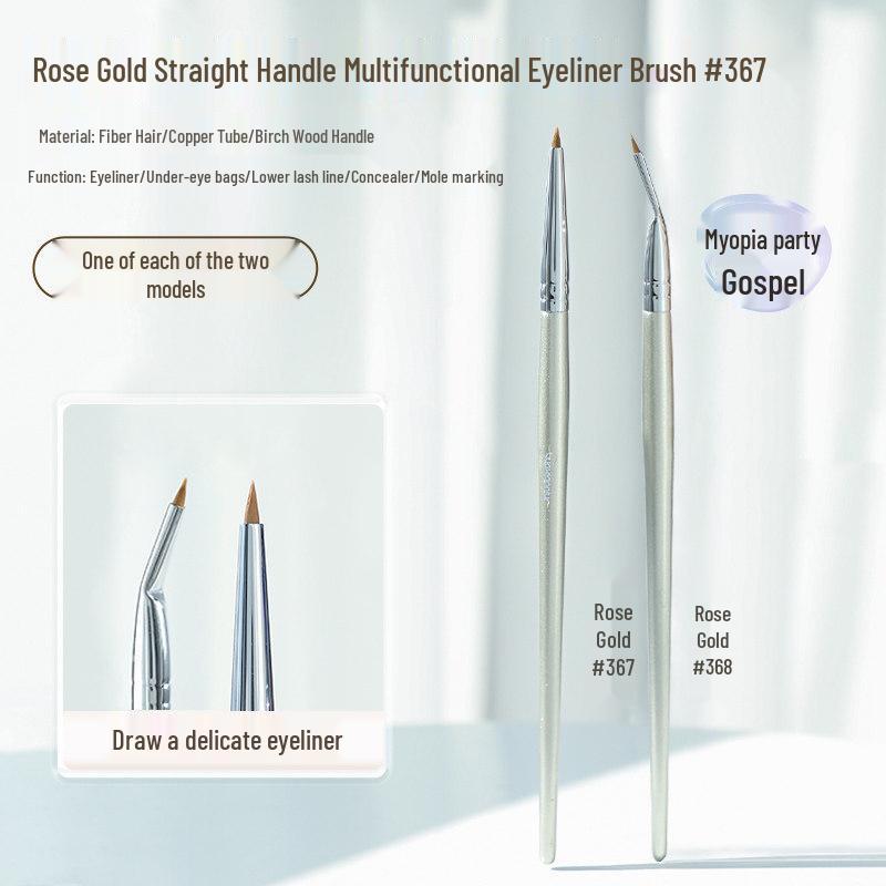 Multipurpose Makeup Brush for Eyeliner, Eyeshadow, and Precision Concealer - Ideal for Under-Eye Bags and Detailed Eye Makeup.