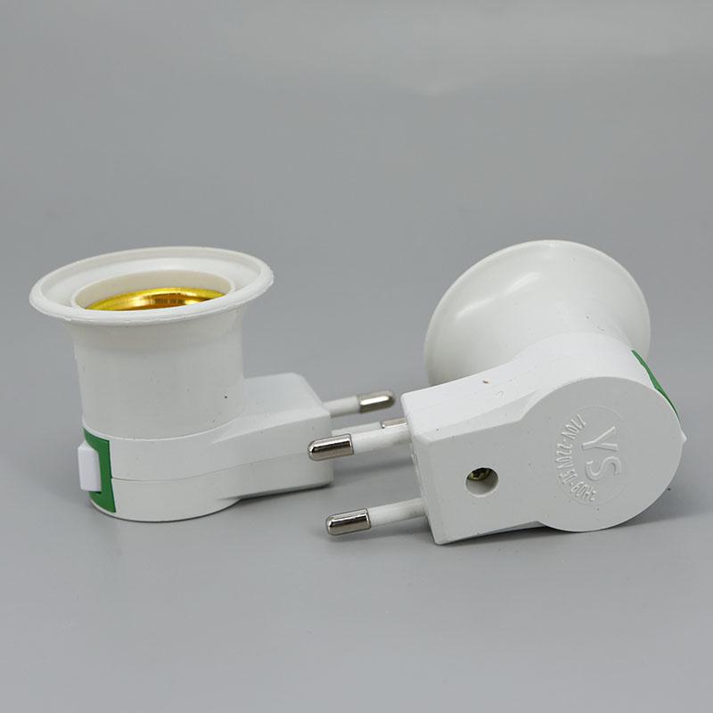 220V US AU EU UK E27 Lamp Socket Adapter with On/off Switch Plastic Standard Screw-in Socket Outlet Converter Bulbs Home