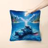 Stitch on a Tropical Float - Hawaiian Style Pillow Cover Sofa cushion cover, bedroom room home decoration